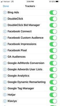 Ghostery Screen Shot